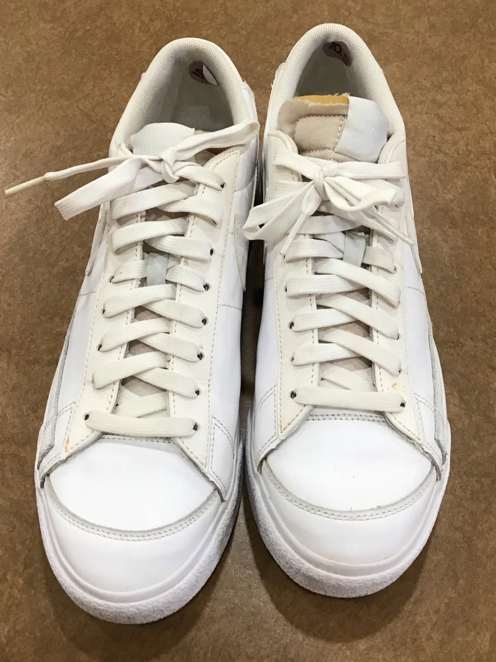 Nike Blazer Low Platform White/White/White Low-Top Leather Sneakers Women’s 10.5